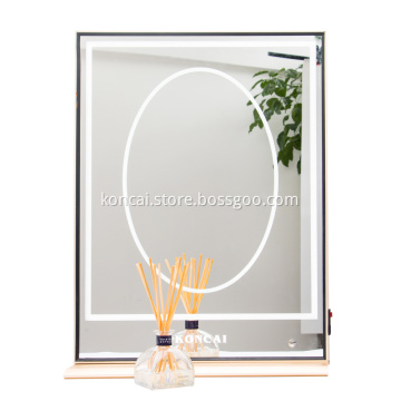 Ovel Led Plating led Smart Desktop Mirror